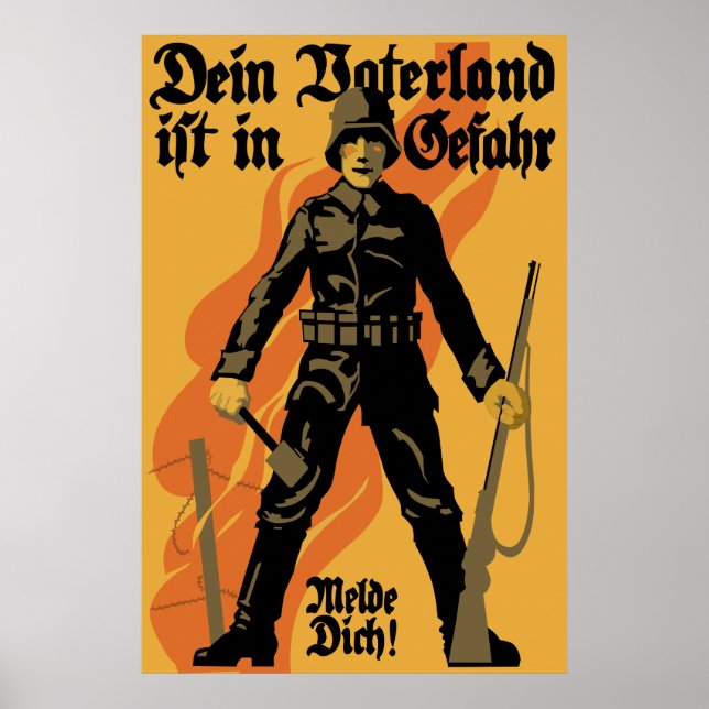 The Fatherland is in Danger Poster (Front)