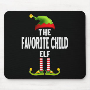 The Favorite Child Elf Pajama Christmas Matching F Mouse Pad