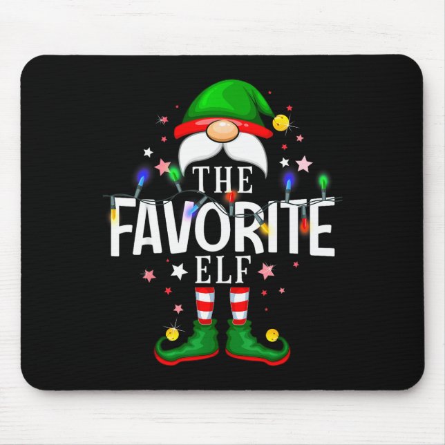 The Favorite Elf Christmas Family Pajama Party  Mouse Pad (Front)