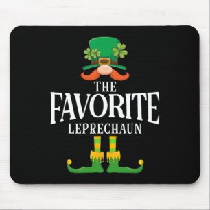 The Favorite Leprechaun St Patricks Day Matching Mouse Pad