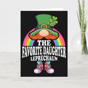 The Favourite Daughter Leprechaun St Patricks Day  Card