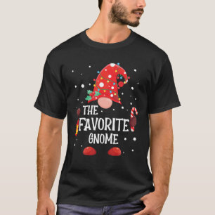 The Favourite Gnome Matching Family Christmas Gnom T-Shirt