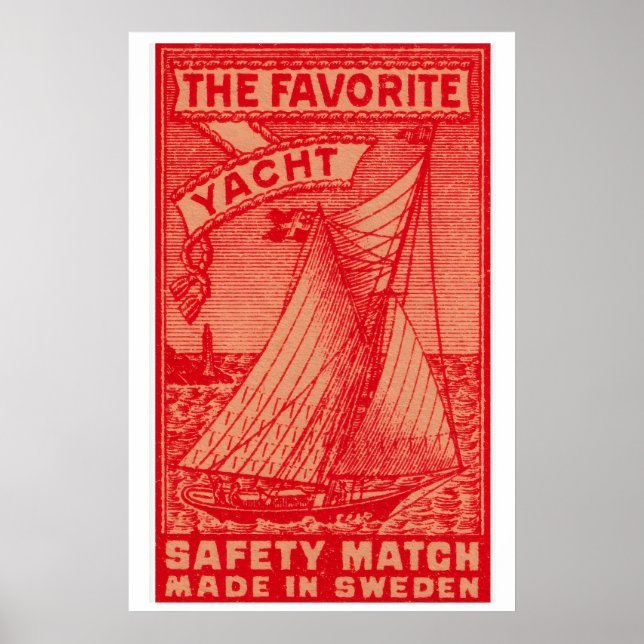 The Favourite Yacht - Matchbox Print - Sweden Wall (Front)