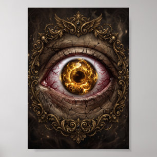 The Fear of Eyes Gothic Horror Eye Dark Halloween Poster