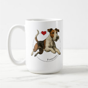 The Fearless Earth-Dog: Classic Fox Terrier Coffee Mug