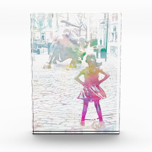 The Fearless Girl (Watercolor) Photo Block (Front)