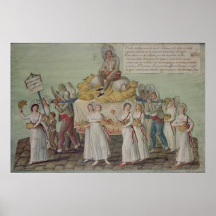 The Feast of Agriculture in 1796 at Paris Poster
