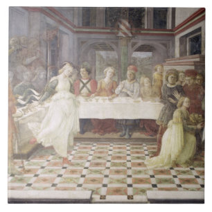 The Feast of Herod (fresco) (see also 60432) Ceramic Tile