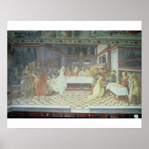 The Feast of Herod, from the cycle of The Lives of Poster
