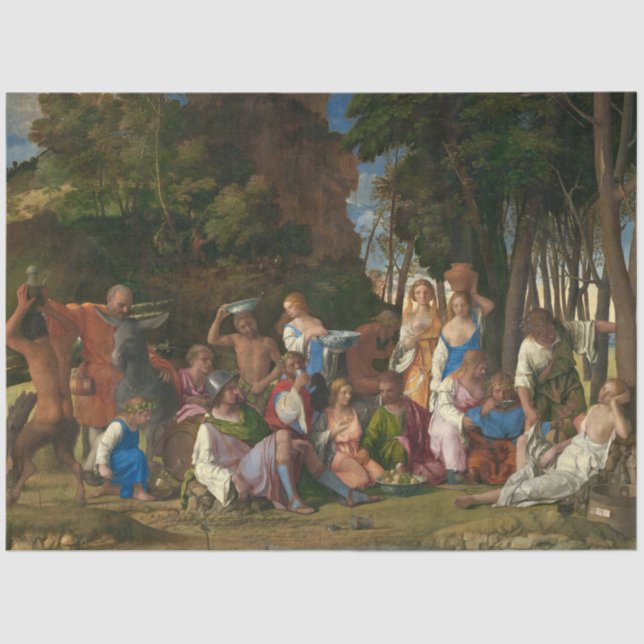 The Feast of the Gods (by Giovanni Bellini) Tissue Paper (Front)