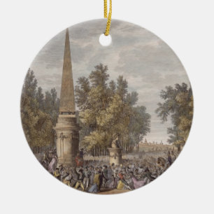 The Feast of Virgil at Mantua, 24 Vendemiaire, Yea Ceramic Ornament