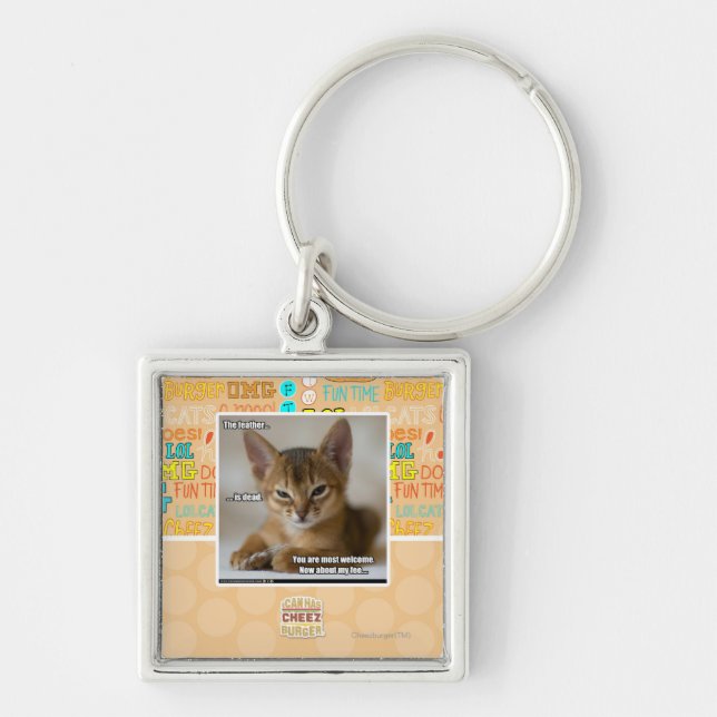 The feather is dead. key ring (Front)