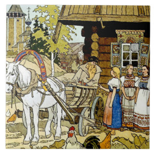 “The Feather of Finist” by Ivan Bilibin Ceramic Tile