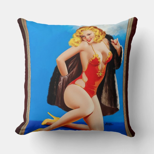The Feel Of Mink by Peter Driben Cushion (Front)