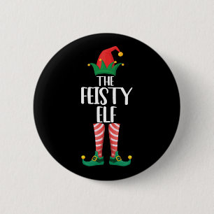 The Feisty Elf Family Matching Group Christmas Gif 6 Cm Round Badge