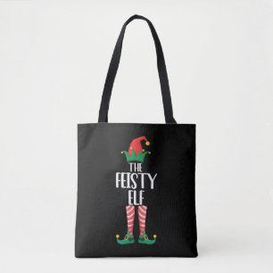The Feisty Elf Family Matching Group Christmas Gif Tote Bag