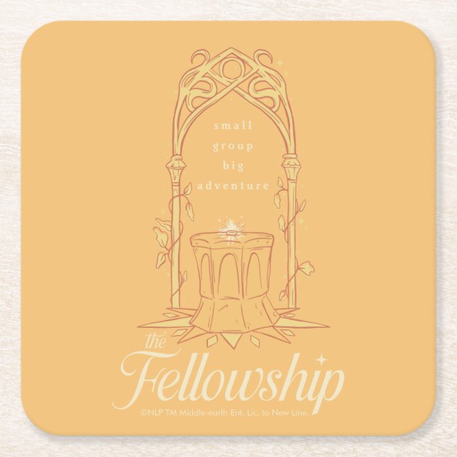 The Fellowship - Small Group, Big Adventure Square Paper Coaster (Front)