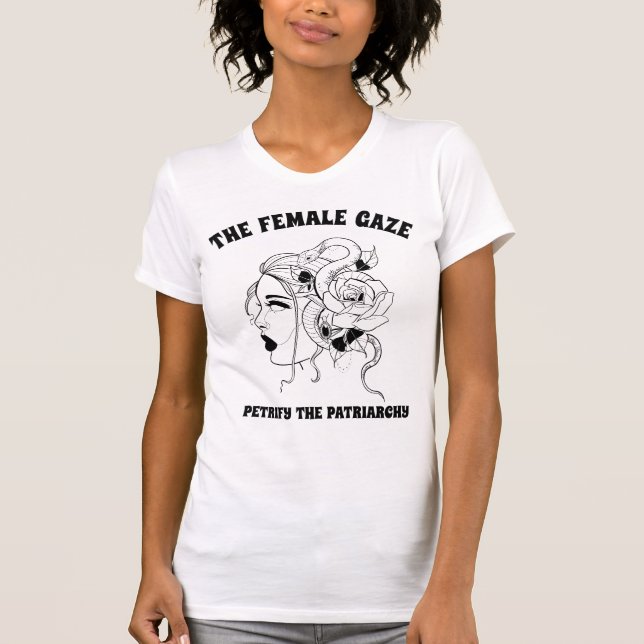 The Female Gaze Lady Snake Rose Halloween  T-Shirt (Front)