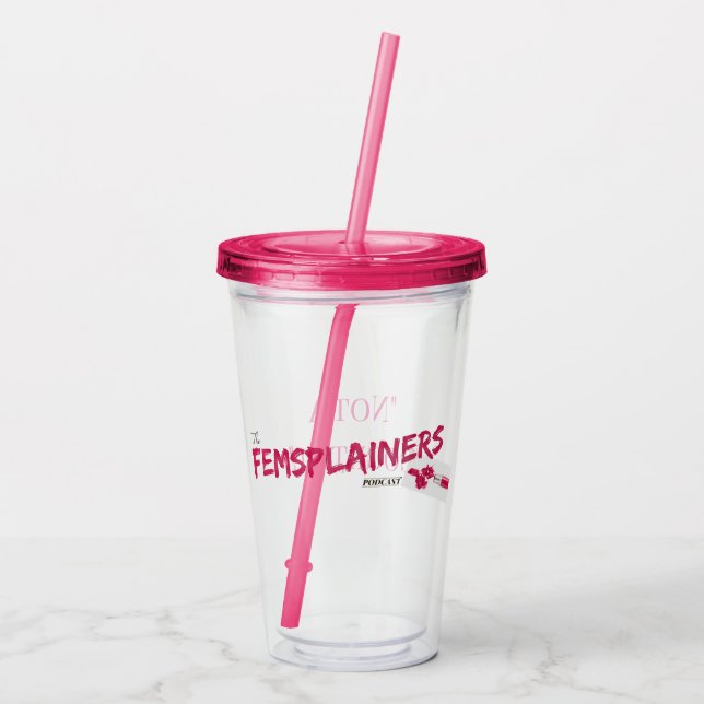 The Femsplainers "Not a Cocktail" Portable Tumbler (Back)