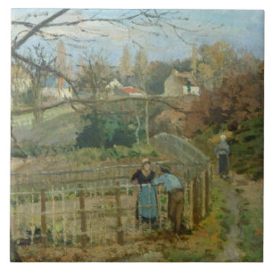 The Fence, 1872 (oil on canvas) Ceramic Tile