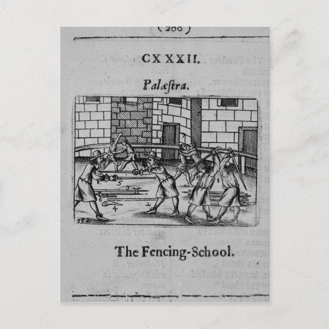The Fencing School Postcard (Front)