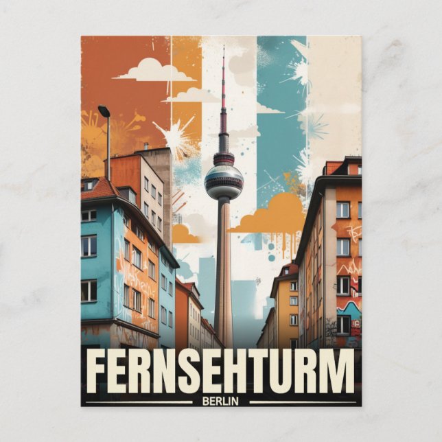 The Fernsehturm, berlin TV Tower Holiday trip Postcard (Front)