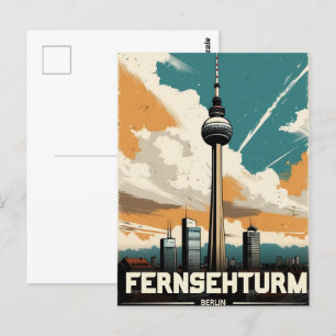 The Fernsehturm, berlin TV Tower Holiday trip Postcard