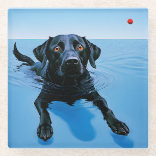 "The Fetcher's Dream" Adorable Friend Glass Coaster