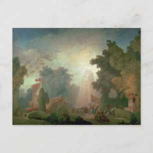 The Fete at Saint-Cloud (oil on canvas) (for detai Postcard