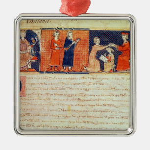 The feudal lord preaching his sermon metal ornament
