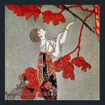 "The Fickle Bird" Art Deco by George Barbier<br><div class="desc">George Barbier was one of the preeminent fashion illustrators of the early twentieth century in the forefront of the alliance between art and fashion. He and and his fellow illustrators created bold,  stylised images that conveyed mood and atmosphere.  This illustration is called “The Fickle Bird” (L’Oiseau Volage).</div>