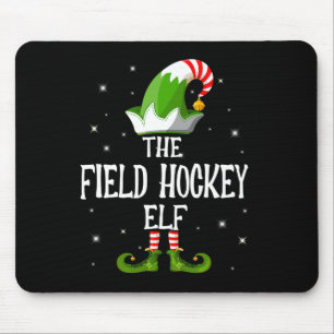 The Field Hockey Elf Family Matching Group Christm Mouse Pad