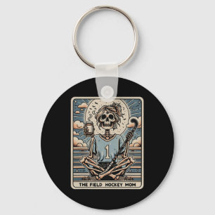 The Field Hockey Mom Tarrot Card Key Ring