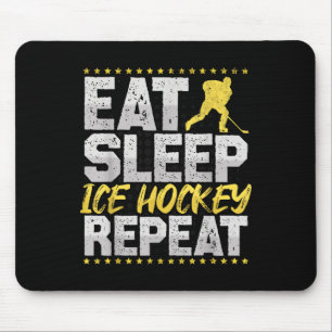 The Field Hockey Repeat Retro Field Hockey Men Ice Mouse Pad