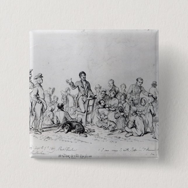The Field Preacher, 1837 15 Cm Square Badge (Front)
