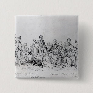 The Field Preacher, 1837 15 Cm Square Badge