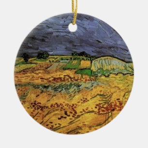 The Fields by Vincent van Gogh Ceramic Ornament