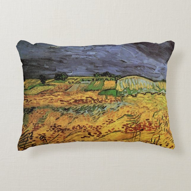 The Fields by Vincent van Gogh Decorative Cushion (Front)
