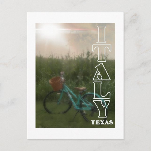 The fields of Italy (Texas) Postcard (Front)