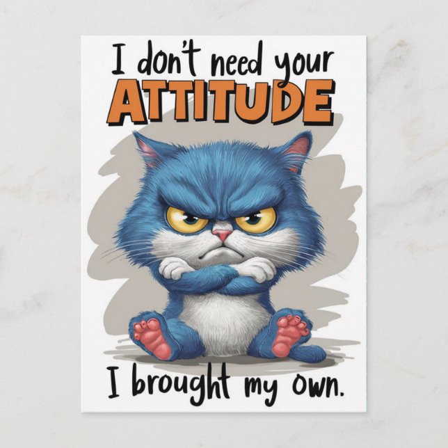 The Fiery Felines Defiant Declaration  Postcard (Front)