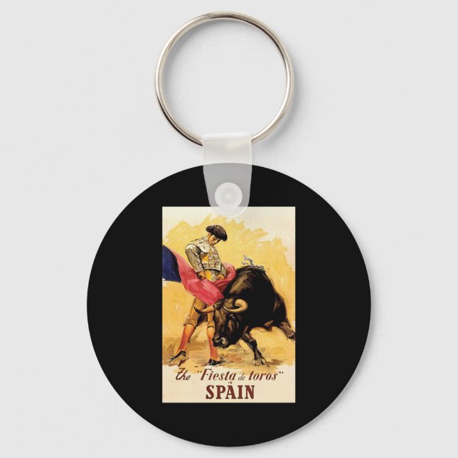 The Fiesta De Toros In Spain Key Ring (Front)