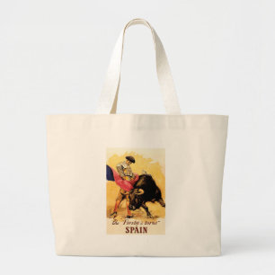 The Fiesta De Toros In Spain Large Tote Bag