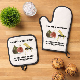 The Fig & The Wasp 80 Million Years Of Coevolution Oven Mitt & Pot Holder Set
