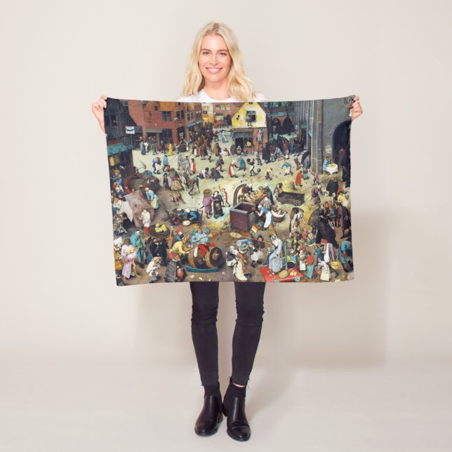 The Fight Between Carnival and Lent, Bruegel Fleece Blanket (In Situ)