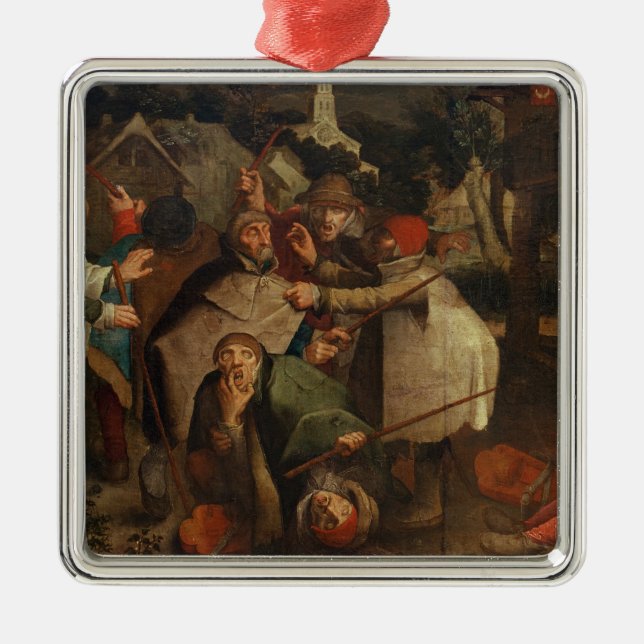 The Fight of the Blind Men, 1643 Metal Ornament (Front)