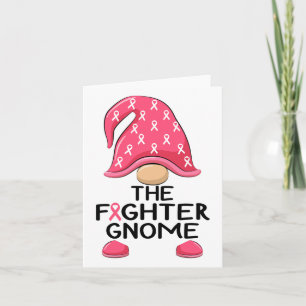 The Fighter Gnome - Breast Cancer Awareness Gnome  Card