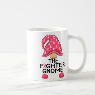 The Fighter Gnome - Breast Cancer Awareness Gnome Coffee Mug