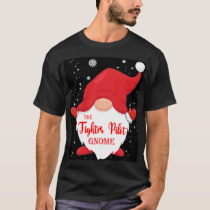 The Fighter Pilot Gnome Matching Family Christmas T-Shirt