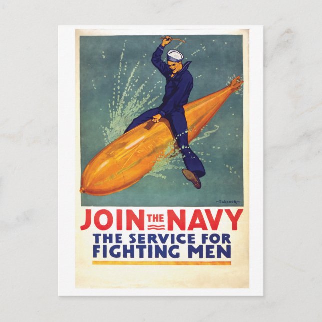 The Fighting Service for Men Postcard (Front)
