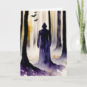 The Figure in the Forest Halloween Card